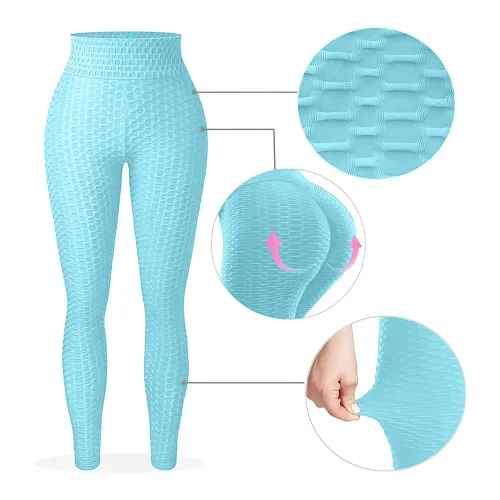 Легінси для фітнесу LiFit&Fashion LG-078, L, XL, 2XL, рожевий, бірюзовий XL - фото 5