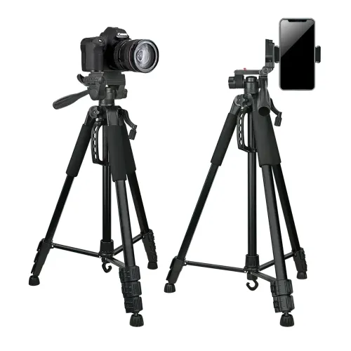 Штатив JIADUODUO Т-1700, триніг 1.7 м, навантаження до 3 кг, з бульбашковим рівнем, алюмінієвий