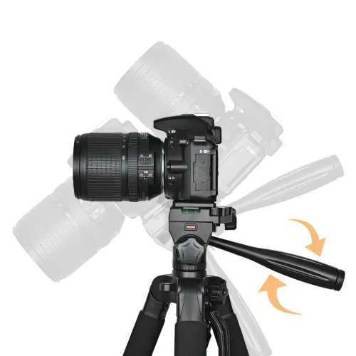 Штатив JIADUODUO Т-1700, триніг 1.7 м, навантаження до 3 кг, з бульбашковим рівнем, алюмінієвий - фото 3