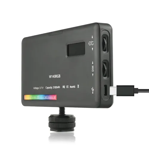 LED лампа Luxceo W140 RGB для фото та відео, 8 Вт, від 2500 до 9000 К, акумуляторна 3100 мА/год, 140 діодів - фото 2