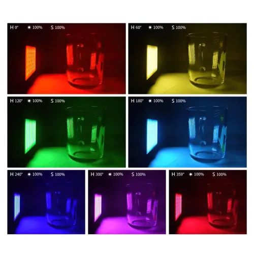 LED лампа Luxceo W140 RGB для фото та відео, 8 Вт, від 2500 до 9000 К, акумуляторна 3100 мА/год, 140 діодів - фото 3