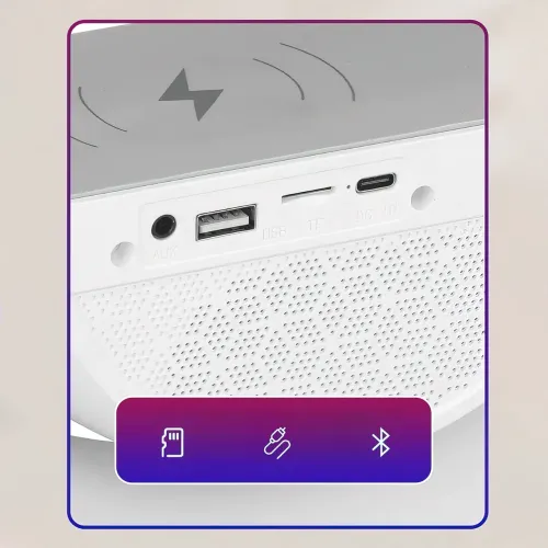 Настільна лампа KP-3431 RGB 3в1 з бездротовою зарядкою 15 Вт і Bluetooth колонкою - фото 7