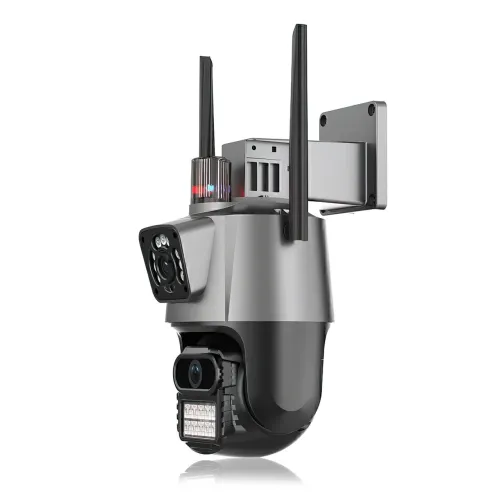 Камера видеонаблюдения Dual Lens, 8 Мп, уличная, поворотная, WiFi, с зумом, iCSee - фото 4