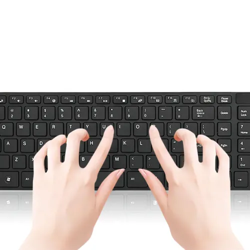 Бездротова клавіатура та миша UKC K06, розкладка QWERTY, на батарейках, 101 клавіша - фото 3