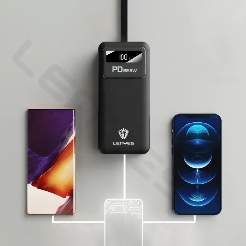 Портативний зарядний пристрій LENYES PX321D з вогнетривким корпусом, 30000 мА/год, USB-A, Type-C, MicroUSB - фото 2