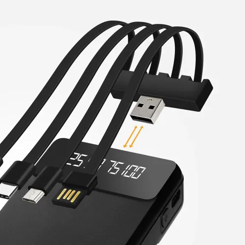 Портативний зарядний пристрій LENYES PX321D з вогнетривким корпусом, 30000 мА/год, USB-A, Type-C, Micro-USB - фото 3
