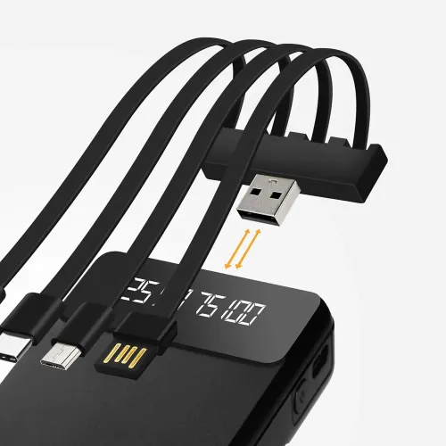 Портативний зарядний пристрій LENYES PX321D з вогнетривким корпусом, 30000 мА/год, USB-A, Type-C, Micro-USB - фото 3