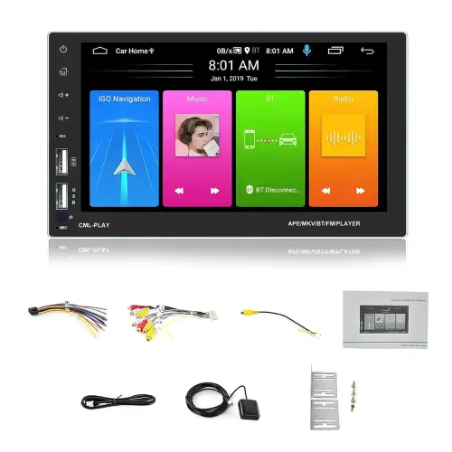 Автомагнітола PI-8708U, 7, 2DIN, GPS, Android 10.1, Wi-Fi, Bluetooth, USB, 16 Гб - фото 4