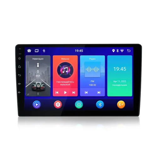 Автомагнітола 9113А, 9, 2DIN, GPS, Android 13, Wi-Fi, Bluetooth, USB, 32 Гб
