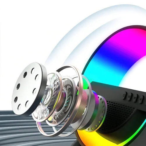 Настільна лампа KP-3431 RGB 3в1 з бездротовою зарядкою, 800 мА/год, 15 Вт і Bluetooth колонкою - фото 6