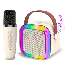 Портативна колонка з караоке мікрофоном Winso K12 з RGB підсвіткою,  10 Вт, Bluetooth, USB, microSD, AUX, Typ