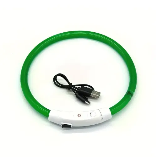 Нашийник для собак O004, світний, LED, з USB заряджанням, від 35 до 70 см, силіконовий, 3 режими 50 - фото 4