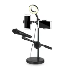 Кільцева LED-лампа Youtuber HA-12, 9 см, 10 Вт, від USB, з підставкою для мікрофона та телефона