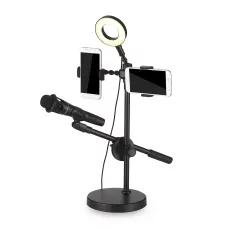 Кільцева LED-лампа Youtuber HA-12, 9 см, 10 Вт, від USB, з підставкою для мікрофона та телефона