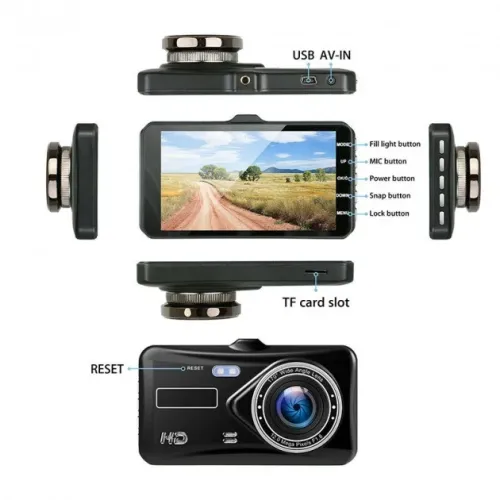 Автомобільний відеореєстратор Full hd на дві камери. BT 100 - фото 4