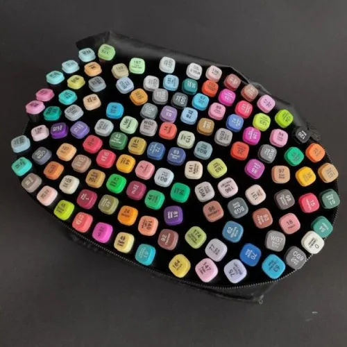 Набір професійних двосторонніх маркерів для скетчингу TOUCH Multicolor 120 кольорів. - фото 4
