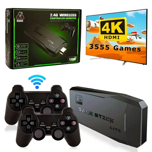 Ігрова приставка Mini Game Stick 4K HDMI M8, 10000+ Ігр, 64 gb + 2 бездротові джойстики - фото 2