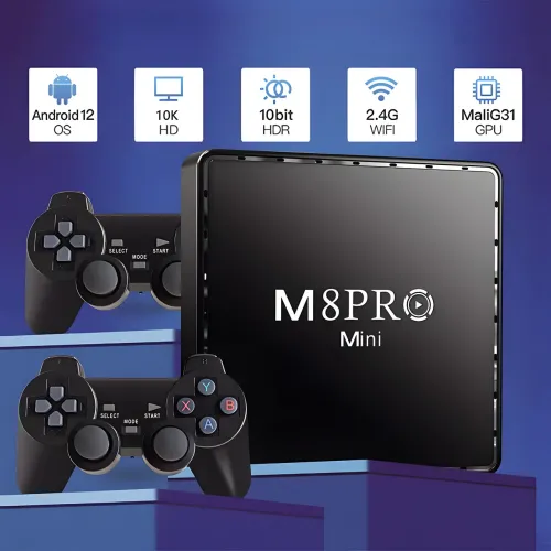 Ігрова приставка M8 Pro Mini Retro Games Box 64 Gb, 15000 Ігор, 2 бездротові джойстики - фото 3