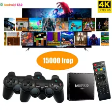 Ігрова приставка M8 Pro Mini Retro Games Box 64 Gb, 15000 Ігор, 2 бездротові джойстики