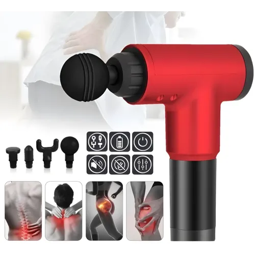 Масажер м'язовий 4 насадки Fascial Gun LY-472, 6 режимів, 3300 об. - фото 3