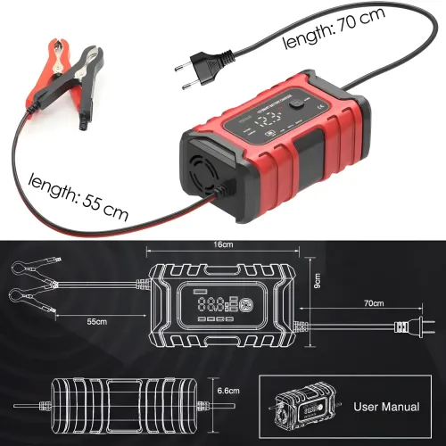Зарядний пристрій для акумуляторів 12V потужністю 5 Ah Battery Charger TK360 - фото 8