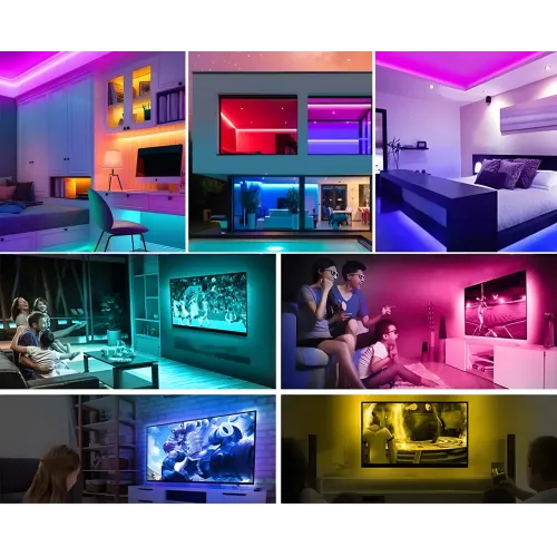 Світлодіодна стрічка LED RGB USB APP SF-20, самоклейні, 5 м, з пультом ДК, на 300 діодів - фото 5