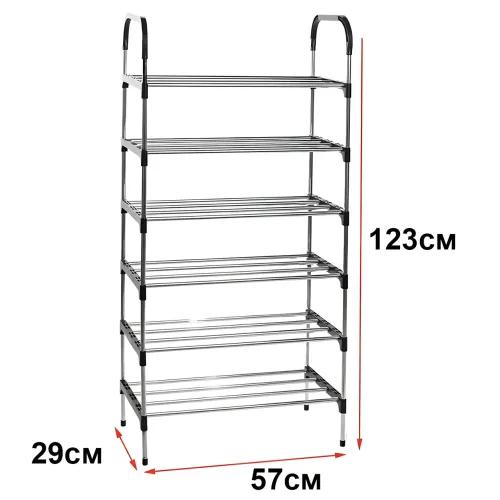 Полиця для взуття 6 секційна, New shoe rack - фото 7
