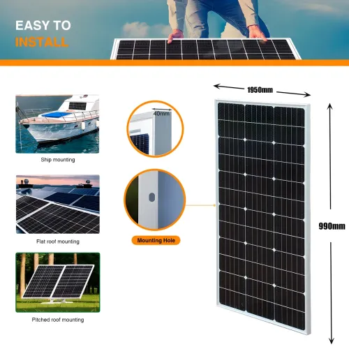Сонячна панель UKC SA-360, 36V, 360 W 195*99*4 - фото 6