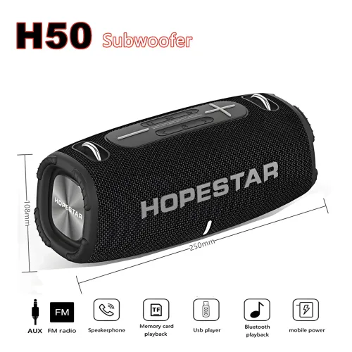 Портативная беспроводная колонка Hopestar H50, 20w, водонепроницаемая Камуфляж - фото 6