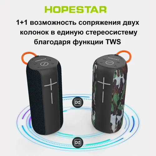 Портативна бездротова колонка Hopestar p15 pro, 20 вт, Захист від води IPX 7 - фото 3