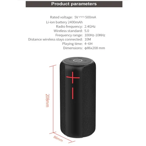 Портативная беспроводная колонка Hopestar p15 pro, 20 вт, Защита от воды IPX 7 - фото 8