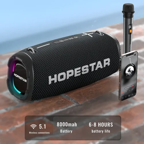 Беспроводная колонка Hopestar A6 Max, 80w, 12000mAh Камуфляж - фото 4