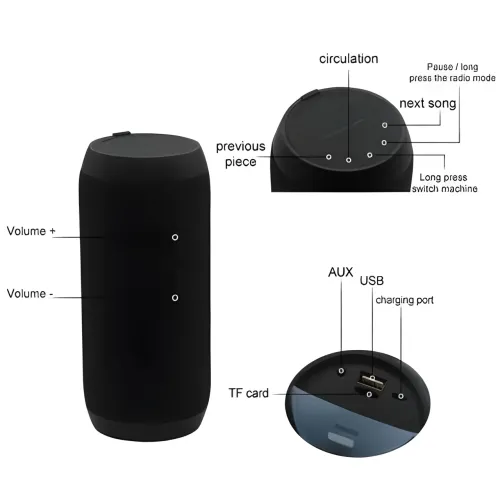 Портативна Bluetooth-колонка Hopestar P7, 10w, 2000 mAh, вологозахищена Червоний - фото 3
