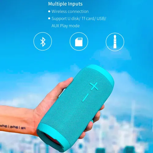 Портативна Bluetooth-колонка Hopestar P7, 10w, 2000 mAh, вологозахищена Блакитний - фото 2