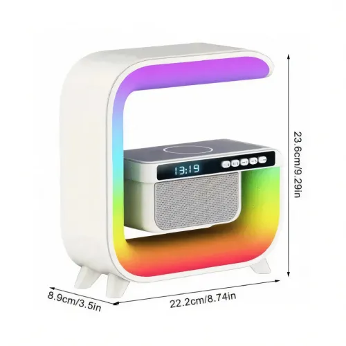Багатофункціональний нічник RGB G3 з бездротовою зарядкою та колонкою - фото 7