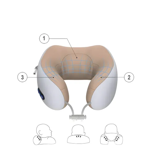Масажна подушка для шиї Gelius Smart Pillow Massager GP-PM001 - фото 7