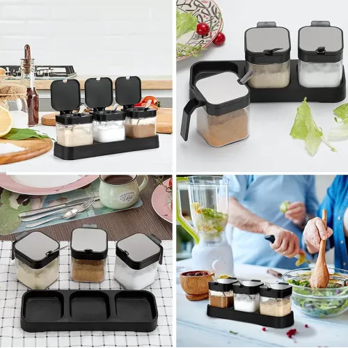 Набір баночок для зберігання спецій Seasoning bottle set - фото 3