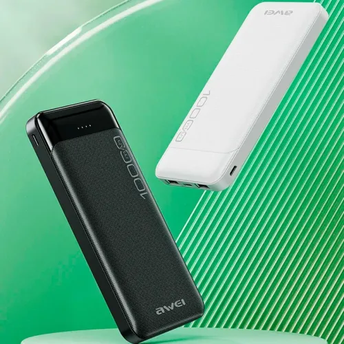 Портативний зарядний пристрій Power Bank Awei P37K 10000mah - фото 3
