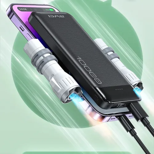Портативний зарядний пристрій Power Bank Awei P37K 10000mah - фото 4