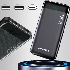 Портативний зарядний пристрій Power Bank Awei P37K 10000mah