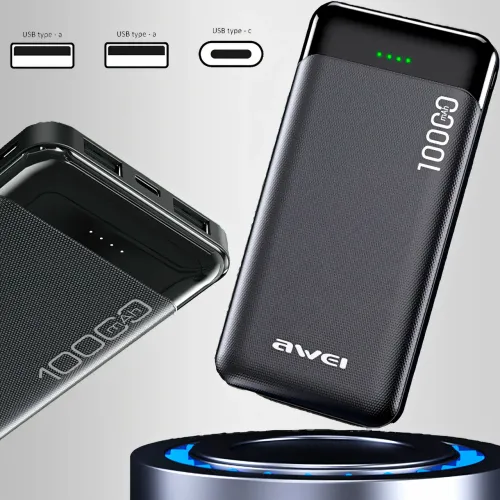 Портативний зарядний пристрій Power Bank Awei P37K 10000mah