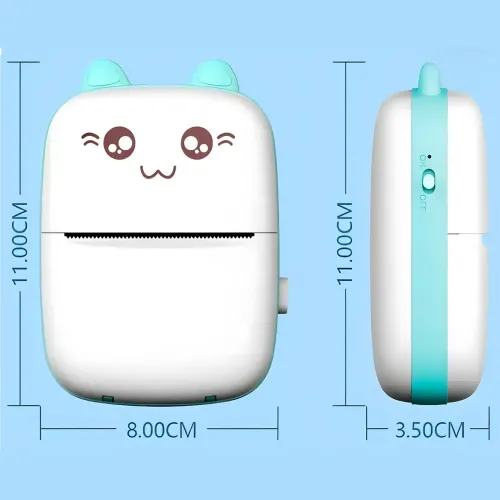Портативный мини принтер для фотографий (Mini Printer) cat ears Bluetooth - фото 7
