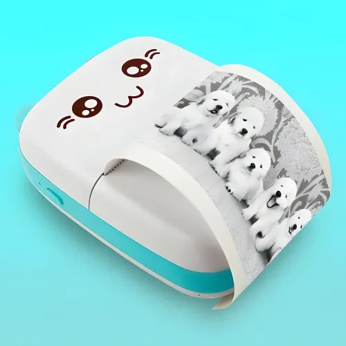 Портативный мини принтер для фотографий (Mini Printer) cat ears Bluetooth - фото 3