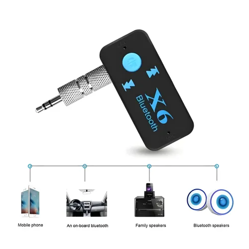 Бездротовий адаптер Bluetooth-приймач аудіоресивник BT-X6 AUX - фото 4