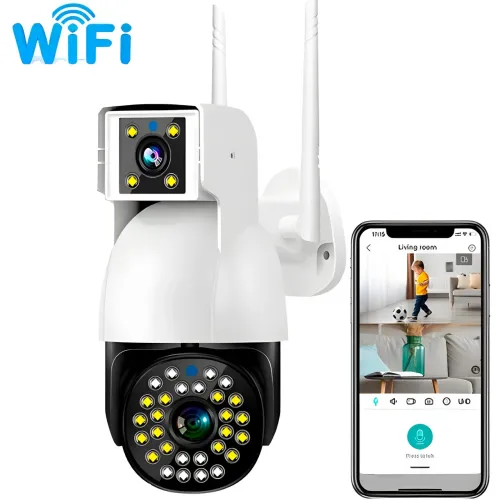 Камера відеоспостереження вулична, Wi-Fi DUAL CAMERA P12 IP 360/90 V380PRO 3+3.0mp - фото 10