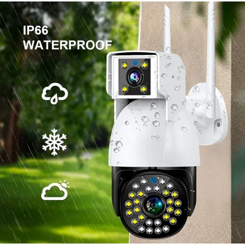 Камера відеоспостереження вулична, Wi-Fi DUAL CAMERA P12 IP 360/90 V380PRO 3+3.0mp - фото 2