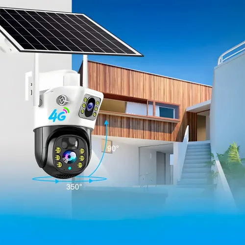 Камера відеоспостереження 4G з двома камерами V36-4G SOLAR, Із сонячною панеллю, 360 - фото 3