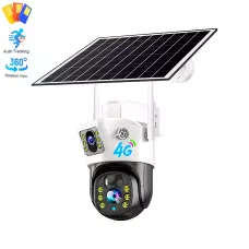 Камера відеоспостереження 4G з двома камерами V36-4G SOLAR, Із сонячною панеллю, 360