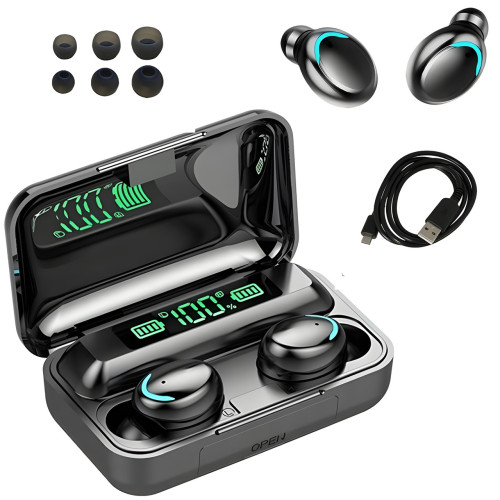 Бездротові Bluetooth-навушники TWS BTH-F-5 2000 мА·год чорні - фото 2