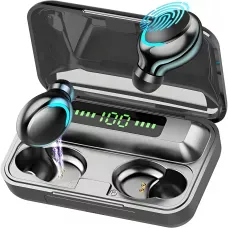 Бездротові Bluetooth-навушники TWS BTH-F-5 2000 мА·год чорні